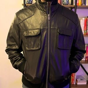 Michael Kors Black Leather Jacket.